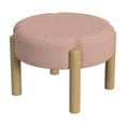thumbnail image 5 of HomePop Luna Round Upholstered Ottoman, Pink Boucle, 5 of 8