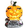 thumbnail image 3 of Xingjin Halloween Pumpkin Witch Hat LED Night Light, Resin Table Lamp with Warm Glow and Skeleton, Retro Spooky Decor for Home Indoor Party Desktop, 3 of 5
