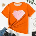 thumbnail image 3 of Hienoo Toddler Girls T-Shirt Heart Print Short Sleeve T Shirt Summer Casual T Shirt, 3 of 6