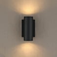 thumbnail image 5 of Vaxcel Chiasso Aluminum 2 Light LED Black Outdoor Wall Lantern Clear Glass, 5 of 5