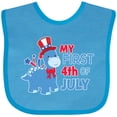 thumbnail image 3 of Inktastic My First 4th of July with Dinosaur Boys or Girls Baby Bib, 3 of 4