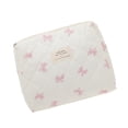 thumbnail image 5 of Unique Bargains 1 Piece Bow Quilting Makeup Bag with Smooth Zipper White, Pink, 5 of 5