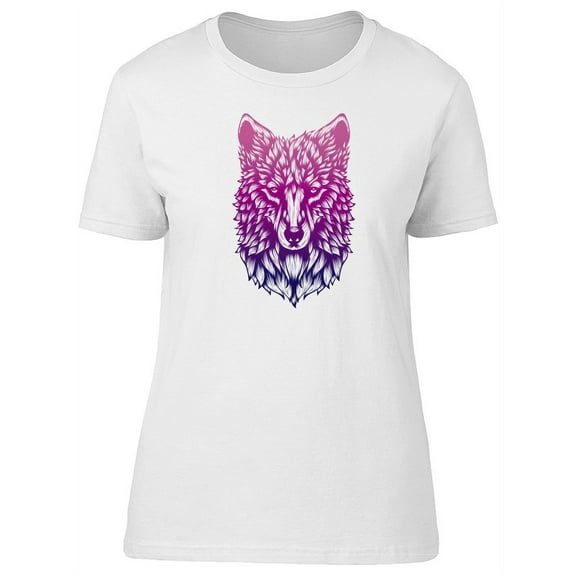 Beautiful Watercolor Wolf Head T-Shirt Women -Image by Shutterstock, Female x-Large