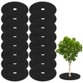thumbnail image 1 of Uxcell 16 Pack Non Woven Tree Cover Rings,12.5 Inch Weed Fabric Cover,Apply To Tree Mulch Ring(Round Black), 1 of 7