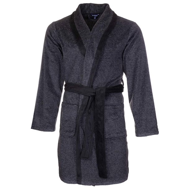 Isotoner ISOTONER Mens Sleep Robe Pockets Super Soft Jersey Plush