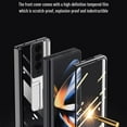 thumbnail image 5 of SaniMore Case for Samsung Galaxy Z Fold 4 7.6" 2022, Crystal-clear Rugged PC Backplane Magnetic Bracket Explosion Screen Protector 360° All-inclusive Hinge Protection Case for Galaxy Z Fold 4,Green, 5 of 15