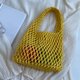 thumbnail image 5 of Bolso de compras tejido a mano, Bolso de hombro ahuecado para mujeres, regalos de cumpleaños, 5 of 8