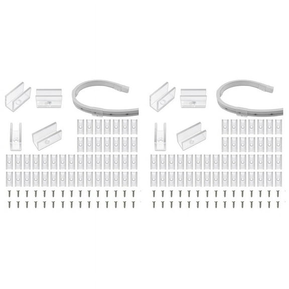 Neon Rope Light Mounting Brackets, 200PCS Neon Lights Install Fixing Clips Accessories for 6x12mm LED Neon Flex Strip