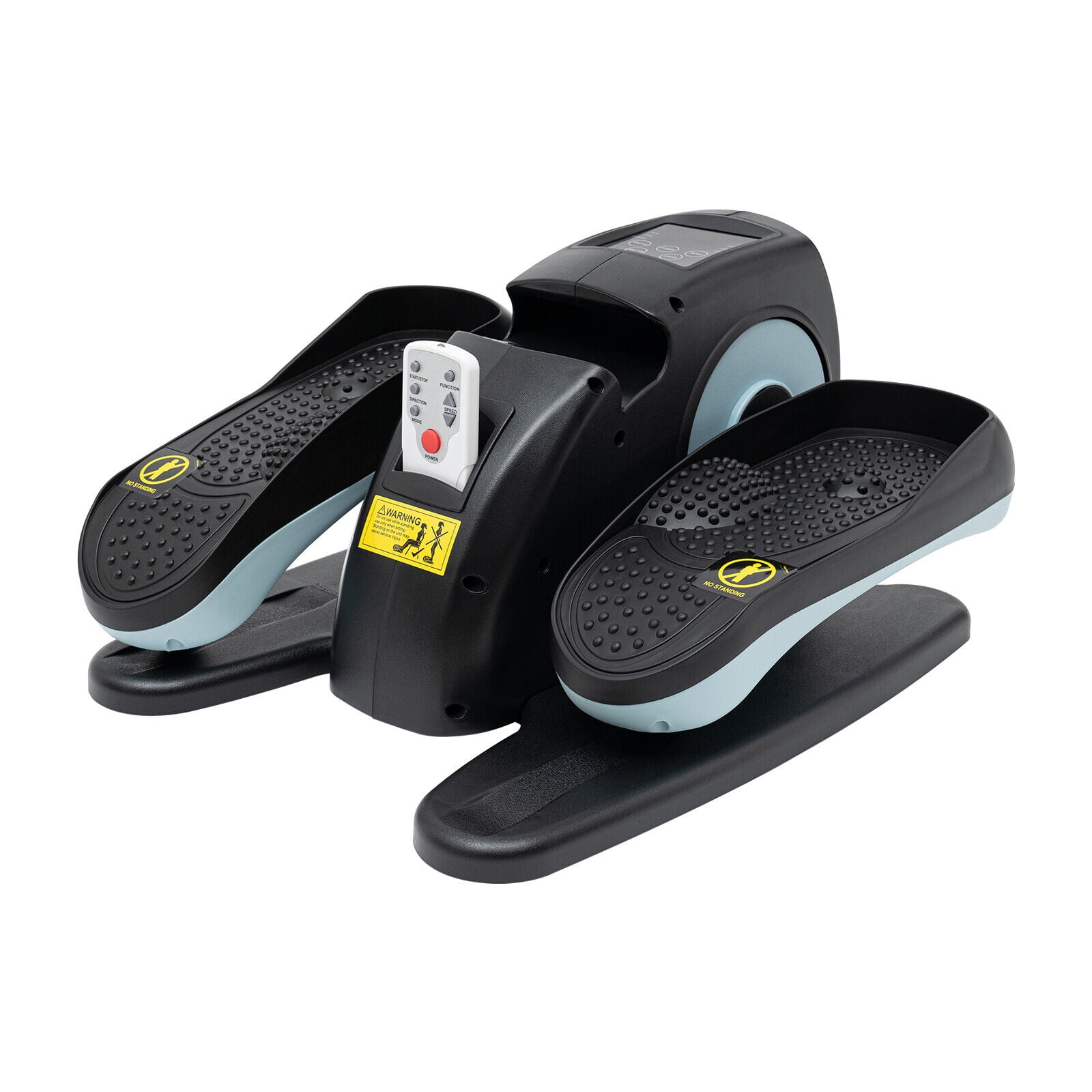 Under Desk Elliptical Trainer Electric Pedal Machine with LCD Display and Remote for Home Exercise Rehab Fitness Blue