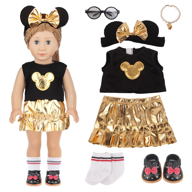 Set de 9 piezas de ropa de muñeca MSYO para muñecas de 18 pulgadas