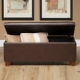 thumbnail image 4 of HomePop Large Faux Leather Storage Ottoman, Multiple Colors, 4 of 7