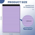 thumbnail image 2 of 6pcs Small Note Pads, Purple Notepads 5x8 College Ruled Notebook, Writing Pads 5 x 8, Legal Pads, Memo Pad Paper Perforate, Ruled Line Notebooks for Work, School, Office, 2 of 7