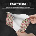 thumbnail image 4 of Uemuo Rose Flowers Pattern Tissue Box Cover Holder, Triangle with Bottom Belt - PVC Leather Decorative Organizer for Tabletop, Bathroom, Car, Office, 4 of 9