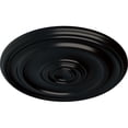 thumbnail image 3 of Ekena Millwork 19 3/4"OD x 1 1/2"P Kepler Traditional Ceiling Medallion (For Canopies up to 4 1/2"), Hand-Painted Jet Black, 3 of 5