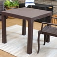 thumbnail image 3 of Sunnydaze 31" Square Polypropylene Indoor/Outdoor Patio Dining Table, Brown, 3 of 7