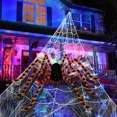 thumbnail image 3 of 35" Spider Halloween Decoration Haunted House Props Indoor And Outdoor Orange, 3 of 6