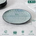thumbnail image 5 of Green Dinner Plates Set of 6, 11.4 Inch Stoneware Large Luxury Dishes Garden Sculpture Outdoor Decoration, 5 of 5
