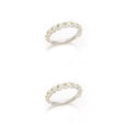 thumbnail image 4 of Anillos de flores Qarigey estilo Vintage compromiso de boda apertura ajustable Anillo de Metal Floral a la moda 2Conjunto, 4 of 6