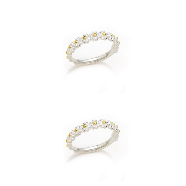 Sonducket Anillos de flores Vintage para mujer, compromiso de boda, anillo de Metal para nudillos, joyería para dama de honor, anillo de Type2 NO2 Sonducket CBP221770