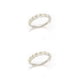 thumbnail image 4 of Anillos de flores Qarigey estilo Vintage compromiso de boda apertura ajustable Anillo de Metal Floral a la moda 2Conjunto, 4 of 6