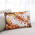 thumbnail image 2 of Orange Fall Maple Throw Pillow Cover 24 x 36 Inch Decorative Pillow Cover Fox Pumpkins Forest Pastoral Farmhouse Lumbar Pillowcase Seasonal Rectangle Cushion Case for Couch Sofa Bed Living Room, 2 of 7