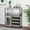 Gray, variant on NEILA Bar Storage Cabinet with Removable Wine Rack, Wine Bar Buffet Cabinet with Storage, Liquor Bar Buffet Sideboard, Gray
