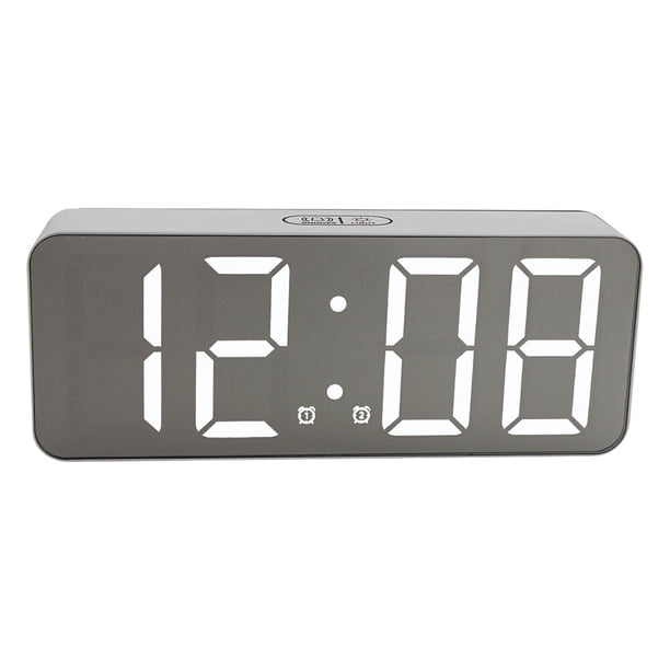 1pc LED Surface Digital Digital Reloj de alarma Reloj de escritorio de calendario sin batería