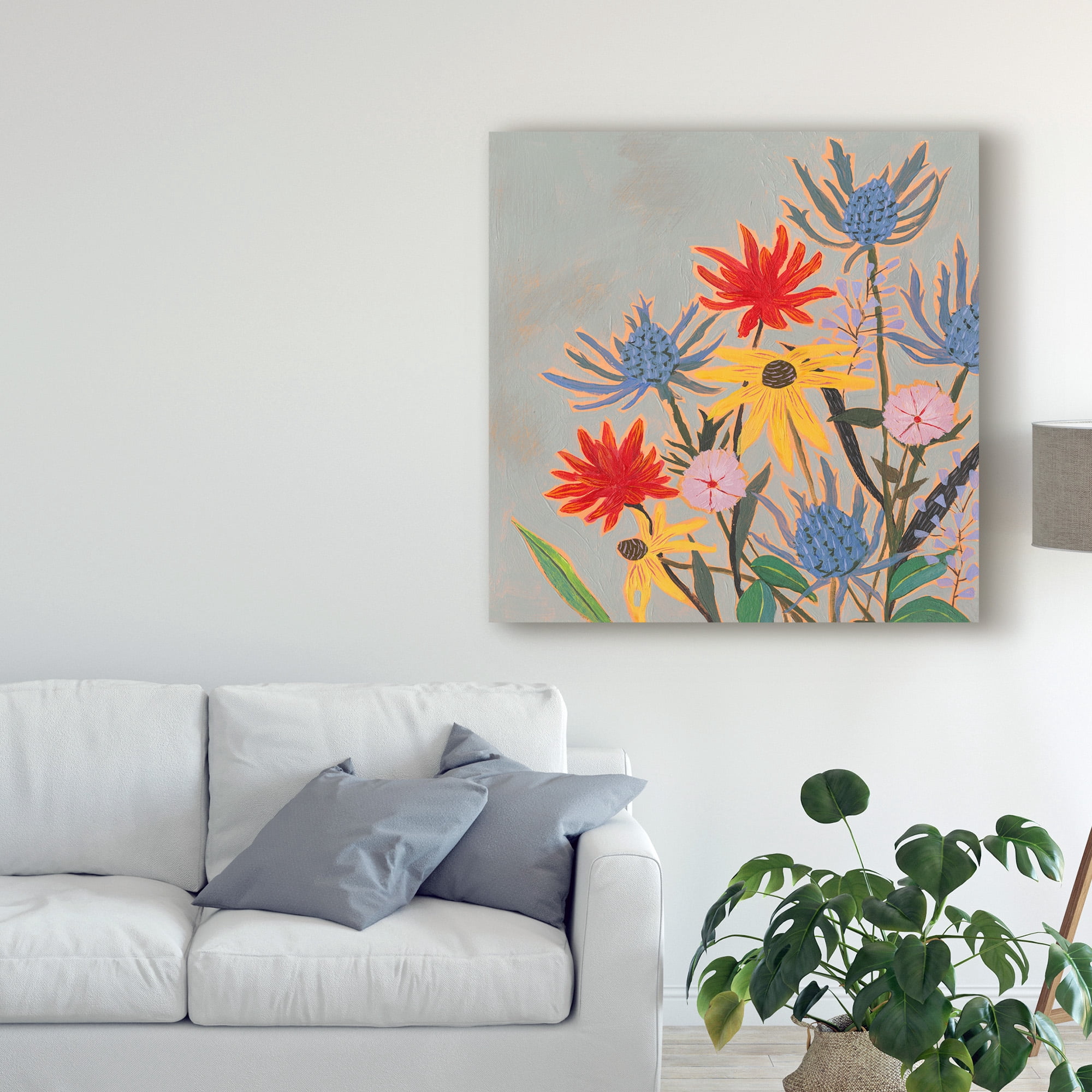 Trademark Fine Art 'Thistle Bouquet I' Canvas Art by Victoria Borges