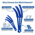 thumbnail image 2 of 3 Pack Window Blind Cleaner Duster Brush, Handheld Microfiber Window Shutter Cleaner Tool for Air Conditioner Vents, Washable & Reusable Sleeves, Blue, 2 of 7