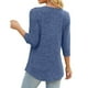 thumbnail image 4 of Tops de manga larga,Camiseta de manga 3/4 para mujer, holgada, cuello redondo, tejido suave de imitación de tela, ideal para uso diario o en casa, sopatenor, 4 of 4