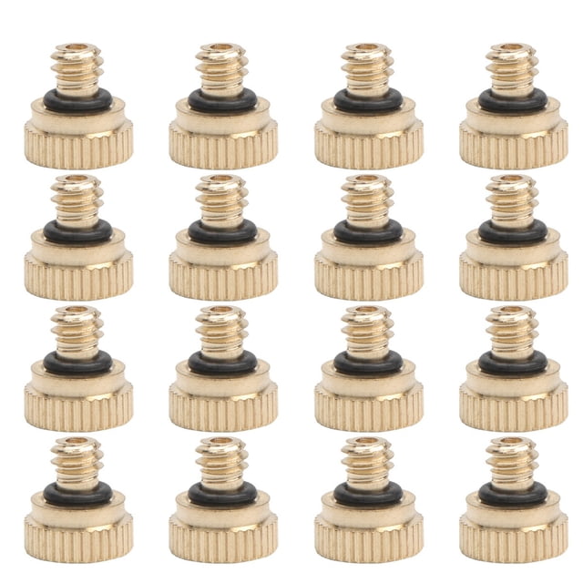 GOOHOCHY 16Pack Brass Low-pressure Atomizing Nozzles for Dust Control Applications Yellow