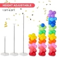 thumbnail image 3 of SUMMIT - Adjustable balloon columns set of 2 with balloons (Includes 100 Colorful Balloons), 78 Inch balloon tower Reusable Metal Telescopic Design for Weddings, Birthdays, Baby Showers., 3 of 13