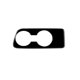 thumbnail image 1 of Glossy Black Car Center Console Water Cup Holder Decoration Cover Trim Stickers For Yaris 2021 2022, 1 of 5