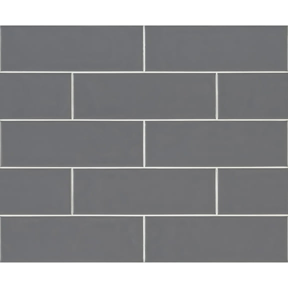 MSI Urbano Graphite 4 in. x 12 in. Glossy Ceramic Gray Subway Tile (9.9 sq. ft./case)