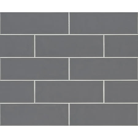 MSI Urbano Graphite 4 in. x 12 in. Glossy Ceramic Gray Subway Tile (9.9 sq. ft./case)