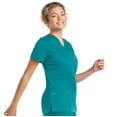 thumbnail image 3 of Landau ProFlex Tailored Fit Comfort Stretch 3-Pocket Scrub Top for Women 4160, 3 of 5