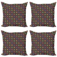 thumbnail image 1 of Ambesonne Geometric Throw Pillow Cover 4 Pack, Hand Drawn Hexagons, 18", Multicolor, 1 of 2
