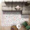 thumbnail image 5 of LOKHOM 8'x 10' Floral Washable Area Rugs for Living Room, Non Slip Low Pile Floor Carpet Soft Distressed Rug for Bedroom, Dining Room, Pink, 5 of 11