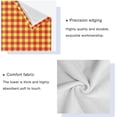 thumbnail image 4 of SKYSONIC 3 Pack Towel Red and Yellow Check Plaid Gingham Cotton Bath Towel Set (1 Bath Towel, 1 Hand Towel, 1 Washcloth) for Bathroom, Super Soft and Quick Dry Towels, 4 of 7