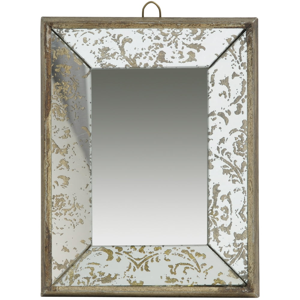 A&B Home Antique Style Frameless Wall Mirror Tray