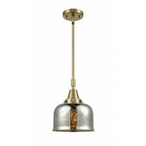 447-1S-AB-G78 Innovations Lighting Bell - 1 Light Stem Hung Mini Pendant In Industrial Style-11.13 Inches Tall and 8 Inches Wide-Antique Brass