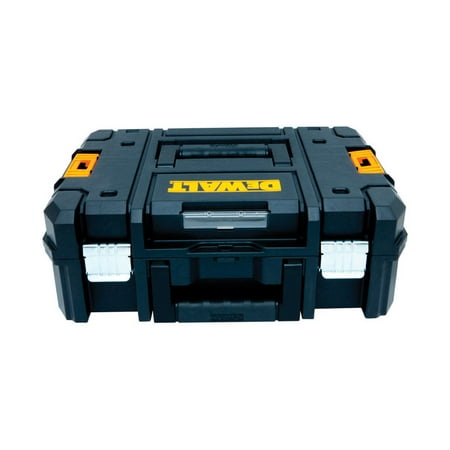 DeWalt TSTAK 17" Plastic Flat Top Tool Box 13" W x 13" H Black