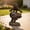 Dark Bronze, variant on The Growing Ground Frog Garden Statue, Hand-Painted Jumping Frog Decor for Indoor & Outdoor Use, Yard, Lawn, Patio, Gray