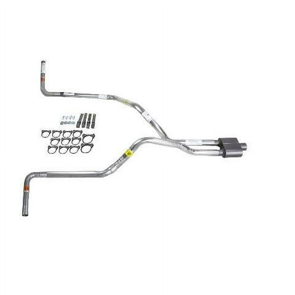 Silverado 88-95 dual exhaust 2.5 pipe 1 chamber muffler  Side Exit