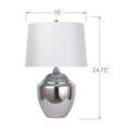 thumbnail image 5 of 25" Chrome Ceramic Table Lamp w/ Sparkly White Empire Shade (Set of 2), 5 of 5