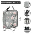 thumbnail image 2 of Flower Print Portable Lunch Bag – Thermal Insulated Soft Cooler for Daily Work Meals & Adventures, 2 of 5