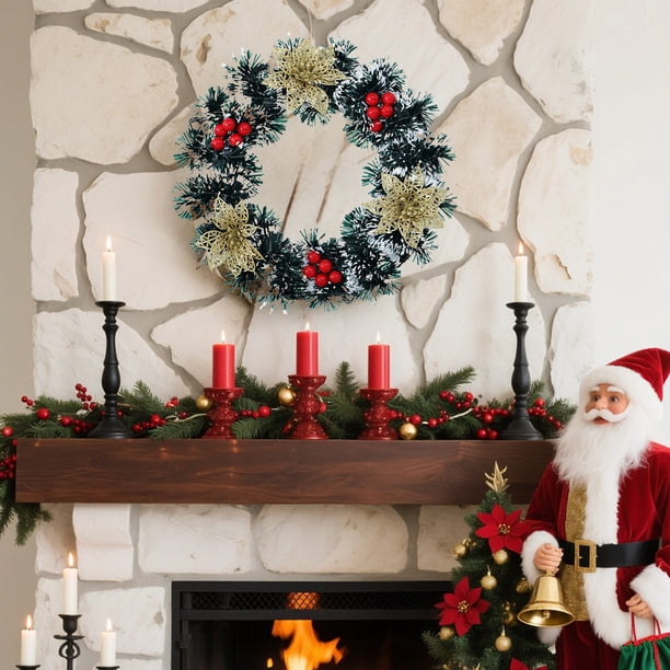 XYAIYT Artificial Winter Christmas Wreath Christmas Decorations