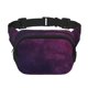 thumbnail image 1 of Fotbe Black Dark Blue Purple Cangurera Cuadrada con Estampado de Doble Capa, Bolsa de Cintura Ajustable Mini para Hombres y Mujeres, 1 of 9