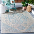 thumbnail image 2 of SAFAVIEH Beach House Diggory Medallion Indoor/Outdoor Area Rug, Aqua/Cream, 6'7" x 9'2", 2 of 10