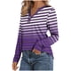 thumbnail image 4 of Ailaofu Womens Long Sleeve Tops Fall Button V Neck Graphic Shirts Dressy Casual Henley Tops Women Blouses, 4 of 5